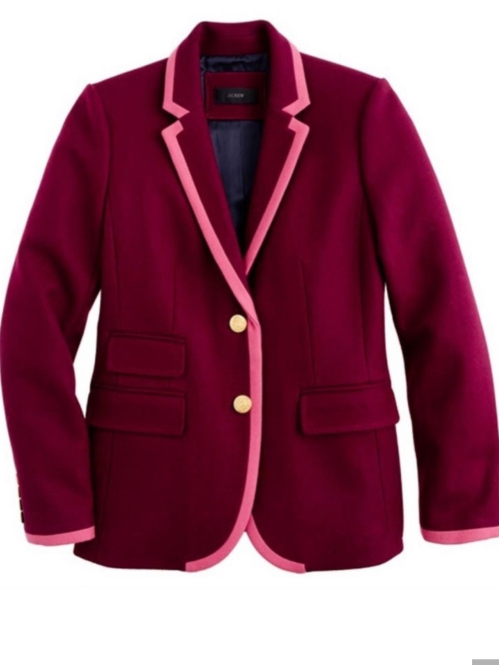 J.Crew Schooboy Wool Blazer Burgundy Size 6